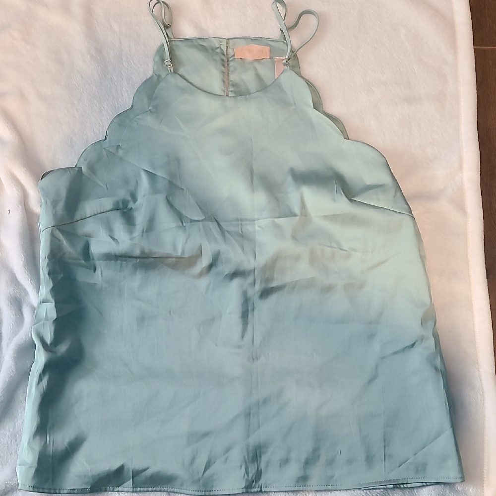Elegant Blue Sleeveless Women's Top